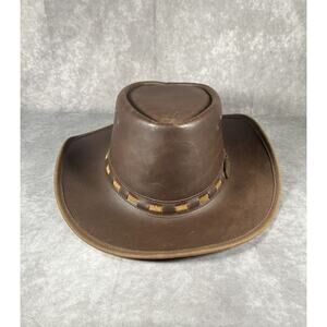 The Original Rogue Handcrafted Leather Bush Hat Brown